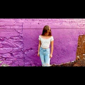 Off the shoulder crop top